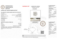 Diamant - 0.91 carat kussenvorm geslepen diamant (gecertificeerd) - afbeelding 4 van  4