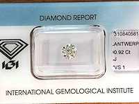 Diamant - 0.92 carat natuurlijke "star of amsterdam" diamant (gecertificeerd) - afbeelding 2 van  3