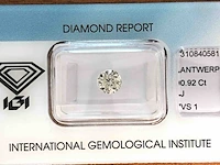 Diamant - 0.92 carat natuurlijke "star of amsterdam" diamant (gecertificeerd) - afbeelding 2 van  5