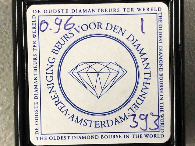 Diamant - 0.96 carat natuurlijke diamant (gecertificeerd) - afbeelding 2 van  2