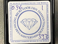Diamant - 0.96 carat natuurlijke diamant (gecertificeerd) - afbeelding 2 van  2