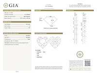 Diamant - 1.00 carat echte natuurlijke hart geslepen diamant (gia gecertificeerd) - afbeelding 3 van  6