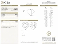 Diamant - 1.00 carat echte natuurlijke hart geslepen diamant (gia gecertificeerd) - afbeelding 3 van  7
