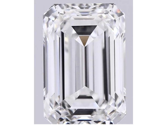 Diamant - 1.00 carat emerald geslepen diamant (gecertificeerd) - afbeelding 1 van  4
