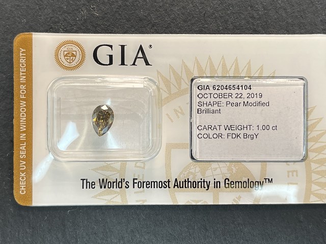 Diamant - 1.00 carat natuurlijk diamant (gecertificeerd) - afbeelding 1 van  4