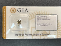 Diamant - 1.00 carat natuurlijk diamant (gecertificeerd) - afbeelding 1 van  4