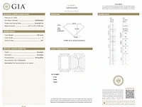 Diamant - 1.00 carat natuurlijk emerald geslepen diamant met gia certificaat - afbeelding 3 van  5