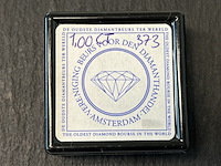 Diamant - 1.00 carat natuurlijke briljant geslepen diamant - afbeelding 2 van  4