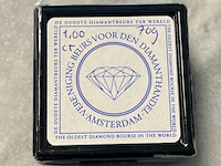 Diamant - 1.00 carat natuurlijke diamant briljant geslepen - afbeelding 2 van  4