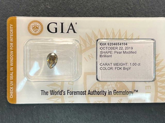 Diamant - 1.00 carat natuurlijke diamant (gecertificeerd) - afbeelding 1 van  3