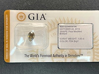 Diamant - 1.00 carat natuurlijke diamant (gecertificeerd) - afbeelding 1 van  3