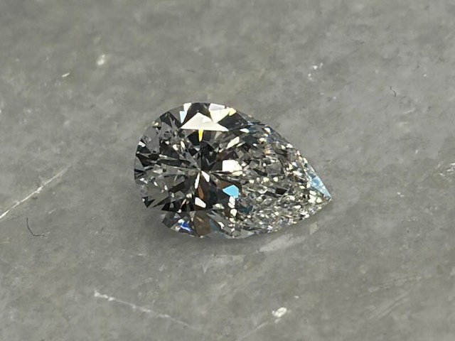 Diamant - 1.00 carat natuurlijke diamant peer geslepen - afbeelding 1 van  6