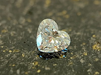 Diamant - 1.00 carat natuurlijke hart geslepen diamant (gia gecertificeerd) - afbeelding 1 van  7