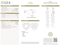 Diamant - 1.00 carat natuurlijke hart geslepen diamant (gia gecertificeerd) - afbeelding 3 van  7