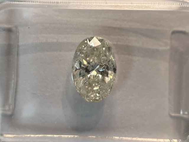 Diamant - 1.00 carat ovaal geslepen diamant (gecertificeerd) - afbeelding 1 van  2