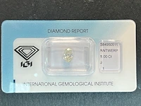Diamant - 1.00 carat ovaal geslepen diamant (gecertificeerd) - afbeelding 2 van  4