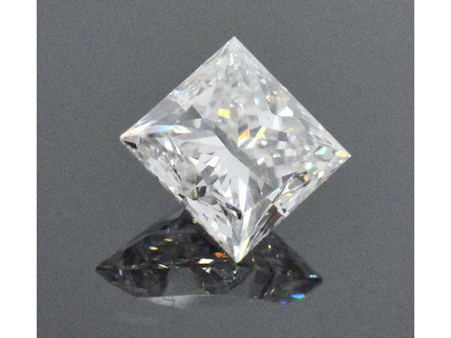 Diamant - 1.00 carat prinses geslepen diamant (gecertificeerd) - afbeelding 1 van  4
