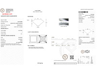 Diamant - 1.00 carat prinses geslepen diamant (gecertificeerd) - afbeelding 3 van  4