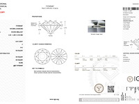Diamant - 1.00 carat rond geslepen diamant (gecertificeerd) - afbeelding 3 van  3