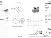 Diamant - 1.00 carat rond geslepen diamant (gecertificeerd) - afbeelding 3 van  5