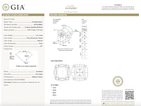 Diamant - 1.01 carat cushion geslepen diamant (gecertificeerd) - afbeelding 3 van  3