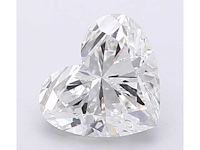 Diamant - 1.01 carat hart vorm geslepen diamant (gecertificeerd) - afbeelding 1 van  4