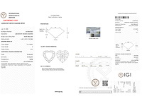 Diamant - 1.01 carat hart vorm geslepen diamant (gecertificeerd) - afbeelding 3 van  4
