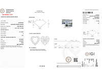 Diamant - 1.01 carat hart vorm geslepen diamant (gecertificeerd) - afbeelding 4 van  4