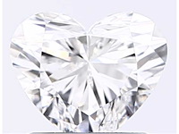 Diamant - 1.01 carat hart vorm geslepen diamant (gecertificeerd) - afbeelding 1 van  4