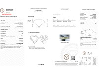 Diamant - 1.01 carat hart vorm geslepen diamant (gecertificeerd) - afbeelding 3 van  4