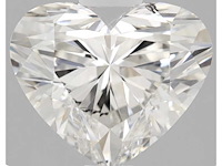 Diamant - 1.01 carat hart vorm geslepen diamant (gecertificeerd) - afbeelding 1 van  4