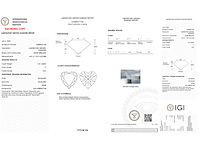 Diamant - 1.01 carat hart vorm geslepen diamant (gecertificeerd) - afbeelding 3 van  4
