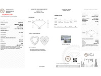 Diamant - 1.01 carat hart vorm geslepen diamant (gecertificeerd) - afbeelding 4 van  4