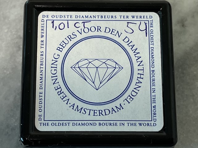 Diamant - 1.01 carat natuurlijke briljant geslepen diamant - afbeelding 2 van  4