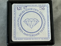 Diamant - 1.01 carat natuurlijke briljant geslepen diamant - afbeelding 2 van  2