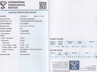 Diamant - 1.01 carat natuurlijke diamant (gecertificeerd) - afbeelding 2 van  4