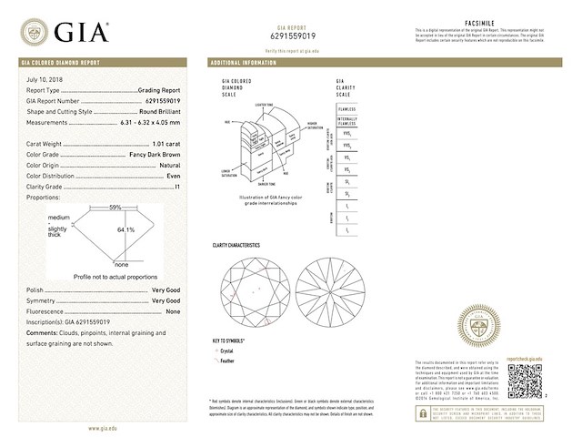 Diamant - 1.01 carat natuurlijke fancy gekleurde diamant (gia gecertificeerd) - afbeelding 3 van  5