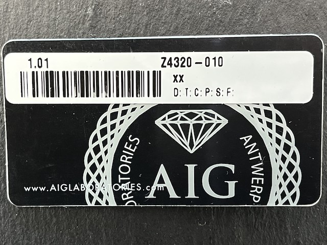 Diamant - 1.01 carat natuurlijke geslepen diamant - afbeelding 2 van  4