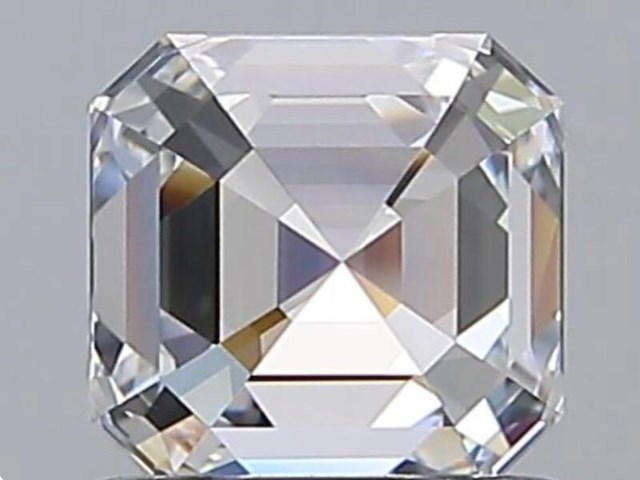 Diamant - 1.01 carat square emerald geslepen (gia gecertificeerd), hoogste kwaliteit (d, zuiver) - afbeelding 1 van  7