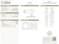 Diamant - 1.01 carat square emerald geslepen (gia gecertificeerd), hoogste kwaliteit (d, zuiver) - afbeelding 5 van  7