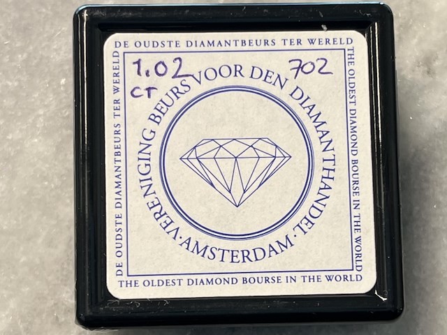 Diamant - 1.02 carat natuurlijke diamant briljant geslepen - afbeelding 2 van  4