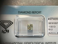 Diamant - 1.02 carat natuurlijke diamant (gecertificeerd) - afbeelding 2 van  3