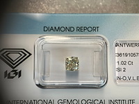 Diamant - 1.02 carat natuurlijke diamant (gecertificeerd) - afbeelding 2 van  2