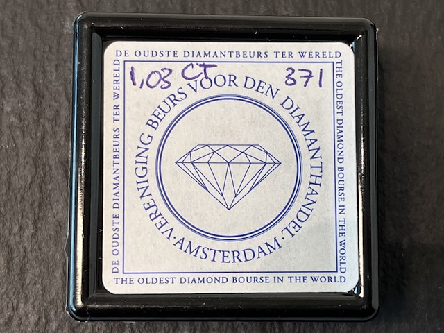 Diamant - 1.03 carat natuurlijke briljant geslepen diamant - afbeelding 2 van  4