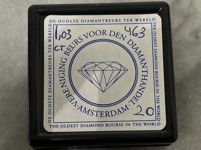 Diamant - 1.03 carat natuurlijke diamant - afbeelding 2 van  2