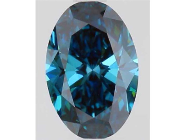 Diamant - 1.03 carat ovaal geslepen diamant (gecertificeerd) - afbeelding 1 van  4