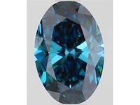 Diamant - 1.03 carat ovaal geslepen diamant (gecertificeerd) - afbeelding 1 van  4