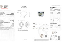 Diamant - 1.03 carat ovaal geslepen diamant (gecertificeerd) - afbeelding 4 van  4