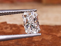 Diamant - 1.03ct radiant cut (igi gecertificeerd) - afbeelding 1 van  5