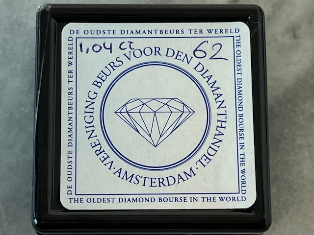 Diamant - 1.04 carat natuurlijke geslepen diamant - afbeelding 2 van  4